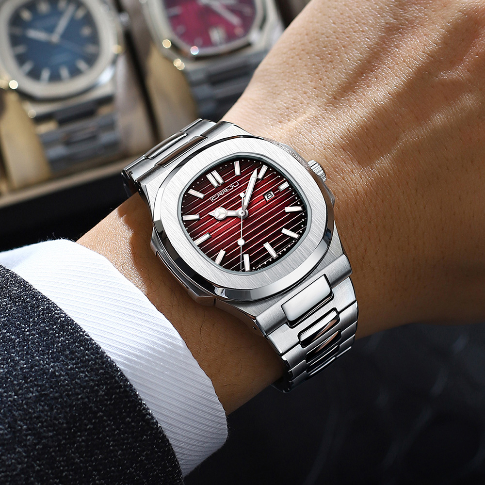 Luxury Watch Top 10 - CRRJU Luksusowy Zegarek Męski Sportowy Wodoodporny
