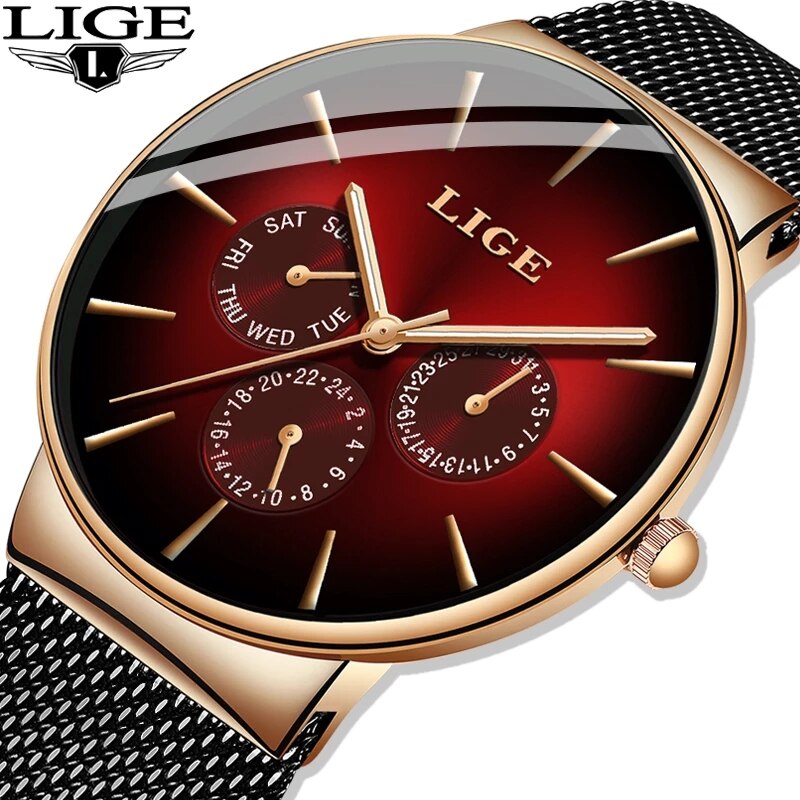 Luxury Watch Top 10 - Nowy LIGE Moda Męskie Zegarki Najwyższej
