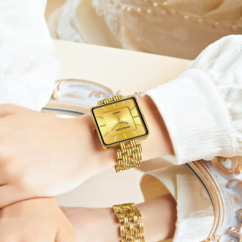 Złoty Kwadratowy Damski Zegare – Luxury Watch Top 10 recenzja i cena