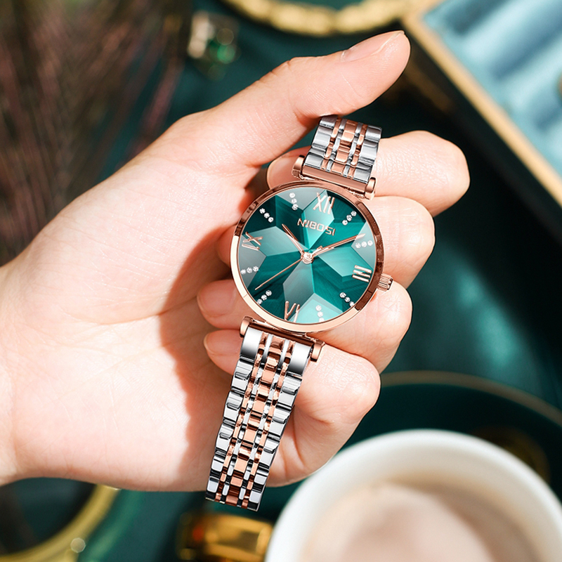 NIBOSI moda romb lustro damski – Luxury Watch Top 10 recenzja i cena