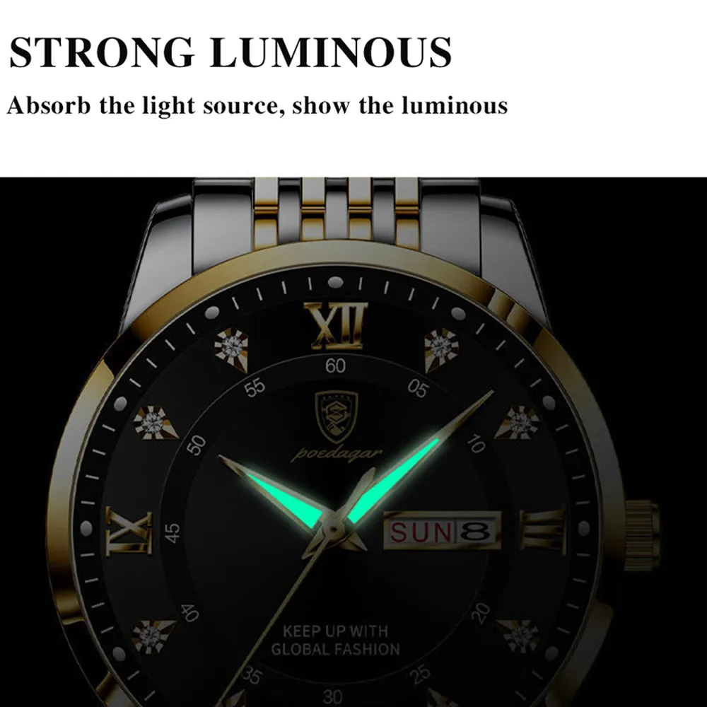 POEDAGAR Męski Zegarek Top Mar – Luxury Watch Top 10 recenzja i cena